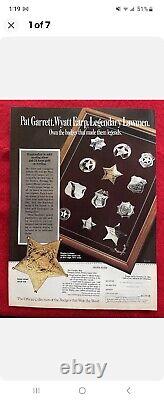 Franklin Mint Official Badges Great Western Lawmen Sterling Silver 925 / 24kt