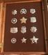 Franklin Mint Official Badges Of The Great Western Lawmen Sterling Silver 12 Pcs