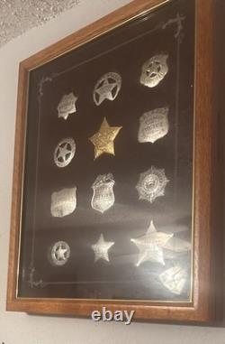 Franklin Mint Official Badges Of The Great Western Lawmen Sterling Silver 12 Pcs