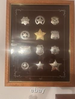 Franklin Mint Official Badges Of The Great Western Lawmen Sterling Silver 12 Pcs