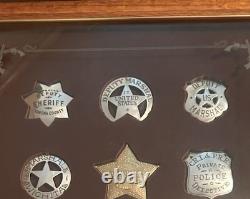 Franklin Mint Official Badges Of The Great Western Lawmen Sterling Silver 12 Pcs