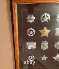 Franklin Mint Official Badges Of The Great Western Lawmen Sterling Silver 12 Pcs