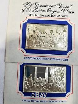 Franklin Mint Official Bicentennial Ingots Sterling Silver 70pc Collection