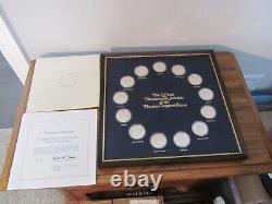 Franklin Mint Official Bicentennial Medals Of Original 13 States. 925 Sterling