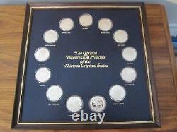 Franklin Mint Official Bicentennial Medals Of Original 13 States. 925 Sterling