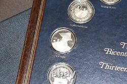 Franklin Mint Official Bicentennial Medals Of Original 13 States. 925 Sterling