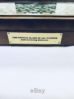 Franklin Mint Official Flags of all Nations Gold on Sterling Silver Miniatures