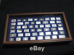 Franklin Mint Official Flags of the States Sterling Silver 50 Ingots Set