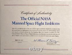 Franklin Mint Official NASA Manned Space Flight Emblem Sterling Proof Set of 25