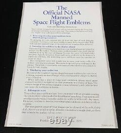 Franklin Mint Official NASA Manned Space Flight Proof Sterling Silver Emblems