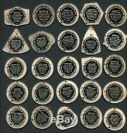 Franklin Mint Official Nasa Manned Space Flight. 925 Silver Medals Set Of 25