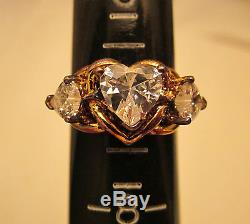 Franklin Mint POWER OF LOVE 925 Sterling Silver Ring 4.9 CARATS Sz 7