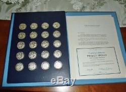 Franklin Mint PROJECT APOLLO 13 20 Medal Set Sterling Silver COA Space Flown