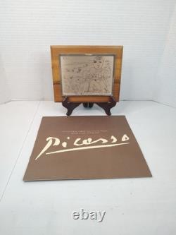 Franklin Mint Pablo Picasso The Hunter Sterling Silver Etching Framed 6x7 3/8