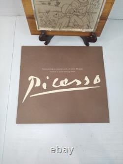 Franklin Mint Pablo Picasso The Hunter Sterling Silver Etching Framed 6x7 3/8