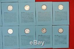 Franklin Mint Patriots Hall of Fame Sterling Silver Proof Medal Sets Vol. 1 & 2