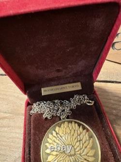 Franklin Mint Pendant of the Perfect Blossom 24k Gold on Sterling Silver COA Box