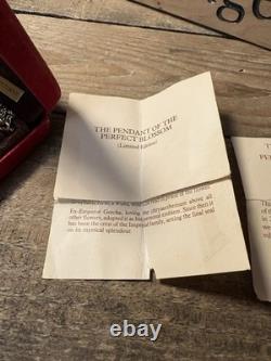 Franklin Mint Pendant of the Perfect Blossom 24k Gold on Sterling Silver COA Box