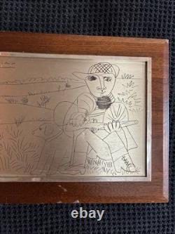 Franklin Mint Picasso's The Hunter Silver Sterling Slight Imperfections