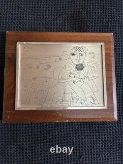 Franklin Mint Picasso's The Hunter Silver Sterling Slight Imperfections
