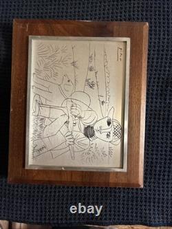 Franklin Mint Picasso's The Hunter Silver Sterling Slight Imperfections