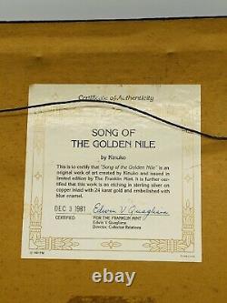 Franklin Mint Picture by Kinuko SONG OF THE GOLDEN NILE Artwork Sterling Silver
