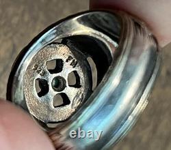 Franklin Mint Power Emerald Isle Celtic Cross Ring SZ 10 Sterling Silver 925 16g