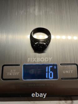 Franklin Mint Power Emerald Isle Celtic Cross Ring SZ 10 Sterling Silver 925 16g