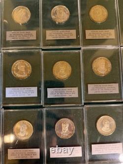 Franklin Mint Presidential Medals 35 Piece Set Sterling