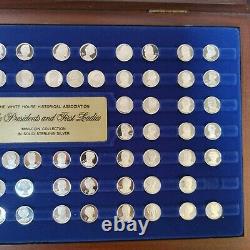 Franklin Mint Presidents & First Ladies Mini Coin Set Sterling Silver As Is