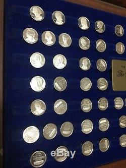 Franklin Mint Presidents & First Ladies Mini Solid Sterling Silver Set