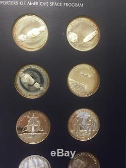Franklin Mint Project Apollo Solid Sterling Silver Medals