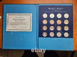 Franklin Mint Project Apollo Sterling Silver Medal Set