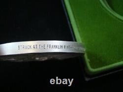 Franklin Mint Rare 1972 Boat Against The Waves Loekie Metz Sterling Silver Medal