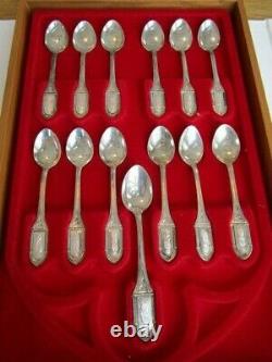 Franklin Mint Religious Collection 13 Apstle Spoons 445 Gr Solid Sterlingcased
