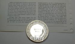 Franklin Mint Rembrandt Portrait of Saskia 2.12 oz Sterling Silver Cameo Proof