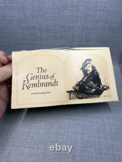 Franklin Mint Rembrandt Sterling. 925 The Anatomy Lesson of Doctor Tulp Coin