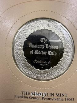 Franklin Mint Rembrandt Sterling. 925 The Anatomy Lesson of Doctor Tulp Coin