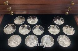 Franklin Mint Rembrandt's Genius sterling silver medal proof set with case