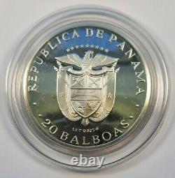 Franklin Mint Republic of Panama 1971 20 Balboas Sterling Silver Proof Coin