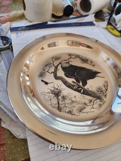 Franklin Mint Richard Evans Younger BALD EAGLE Sterling Silver no docs Plate