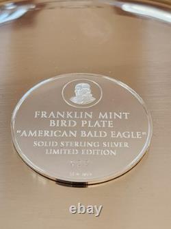 Franklin Mint Richard Evans Younger BALD EAGLE Sterling Silver no docs Plate