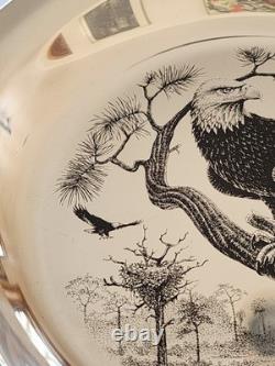 Franklin Mint Richard Evans Younger BALD EAGLE Sterling Silver no docs Plate