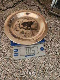 Franklin Mint Richard Evans Younger BALD EAGLE Sterling Silver no docs Plate