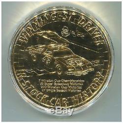 Franklin Mint Richard Petty 40th Anniversary Medal 24KT Gold on Sterling Silver
