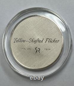 Franklin Mint Roberts Birds, No. 40 Yellow Shafted Flicker. 925 Sterling Silver