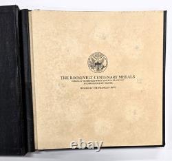 Franklin Mint Roosevelt Centenary 25 Medals 24k Gold Plate on Sterling Silver
