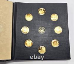 Franklin Mint Roosevelt Centenary 25 Medals 24k Gold Plate on Sterling Silver
