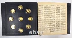 Franklin Mint Roosevelt Centenary 25 Medals 24k Gold Plate on Sterling Silver