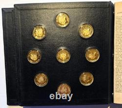 Franklin Mint Roosevelt Centenary 25 Medals 24k Gold Plate on Sterling Silver